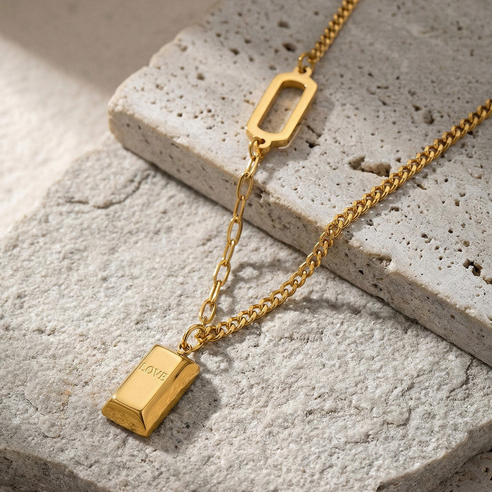 Prosperity Gold Bar Necklace