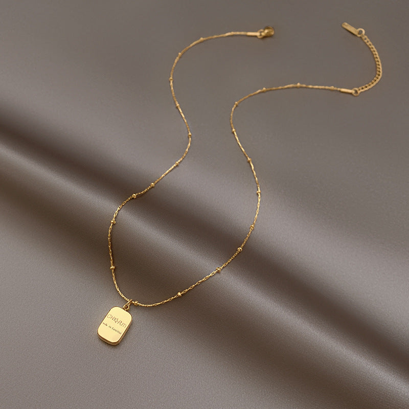 14K Letter Double Sided  Coin Necklace