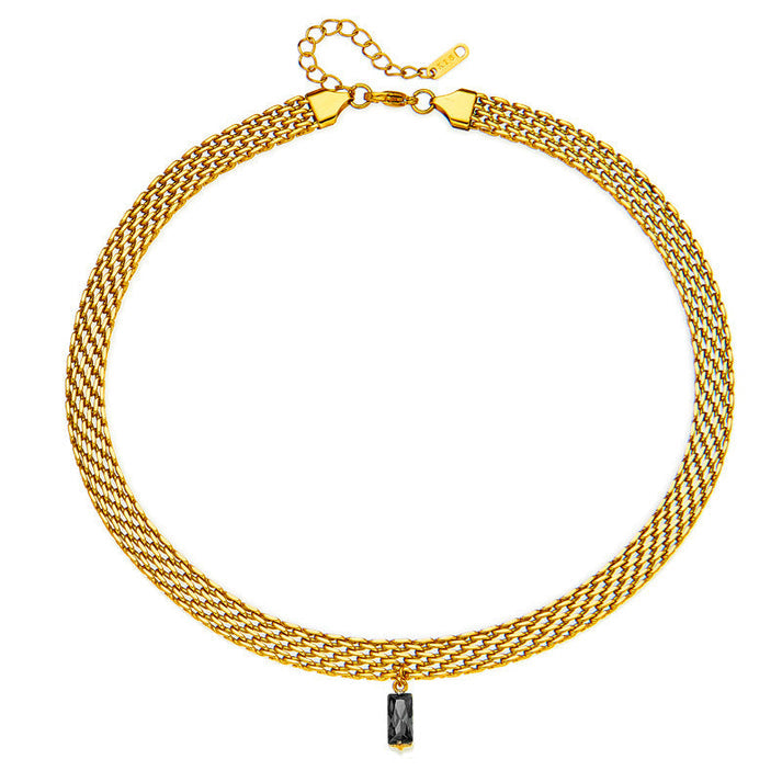 Lumina Multicolor Crystal Woven Necklace