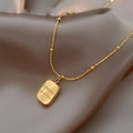 14K Letter Double Sided  Coin Necklace