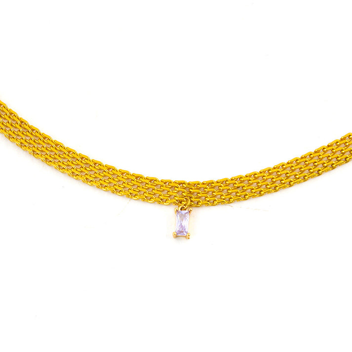 Lumina Multicolor Crystal Woven Necklace