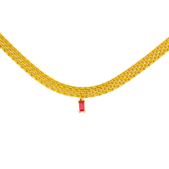 Lumina Multicolor Crystal Woven Necklace
