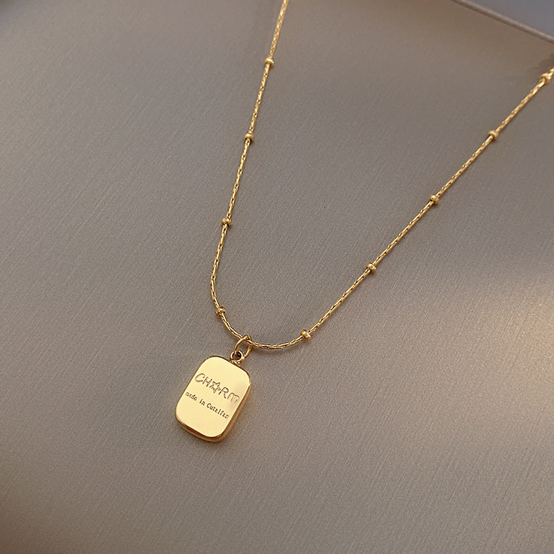 14K Letter Double Sided  Coin Necklace