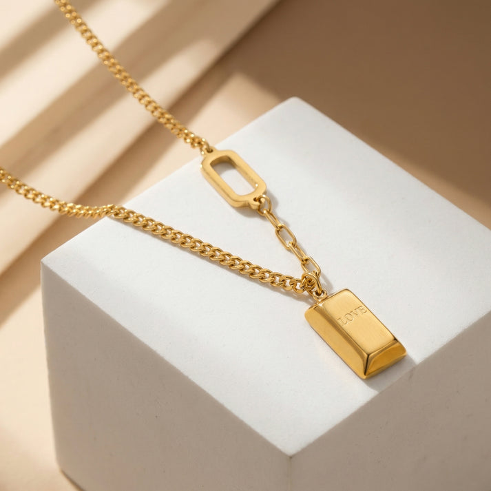 Prosperity Gold Bar Necklace