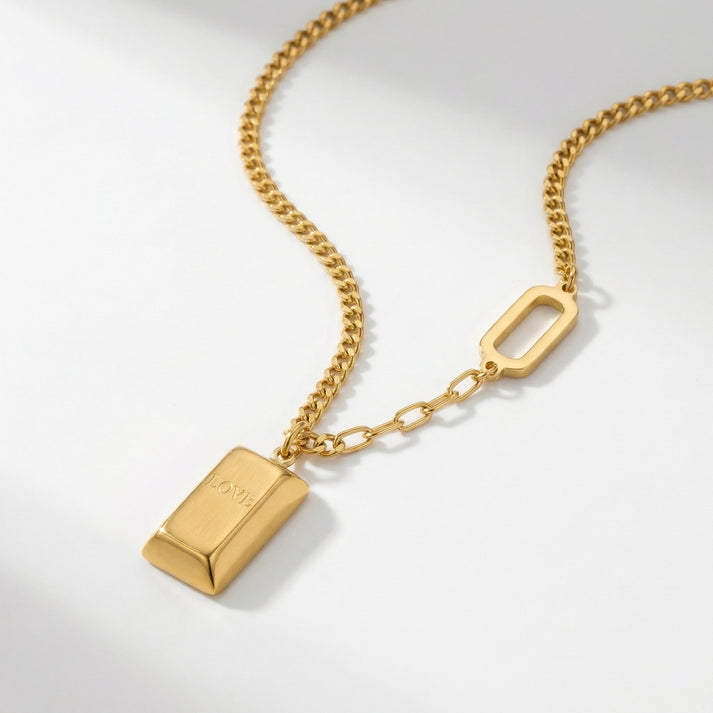 Prosperity Gold Bar Necklace