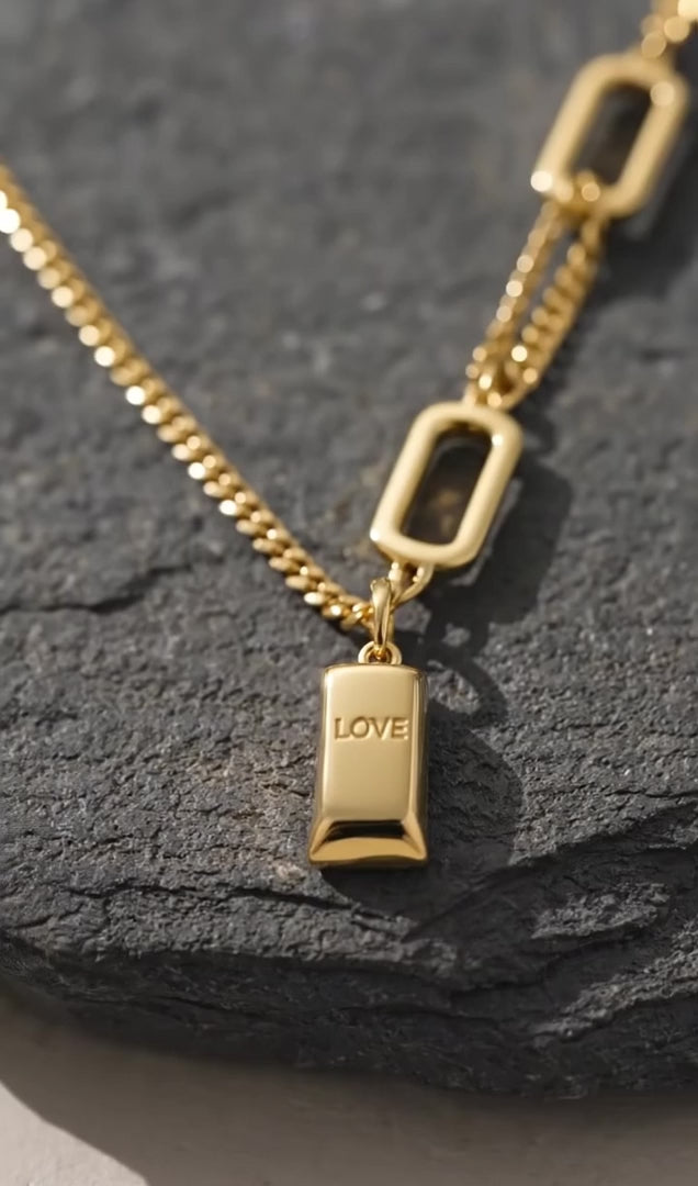 14K Textured Necklace