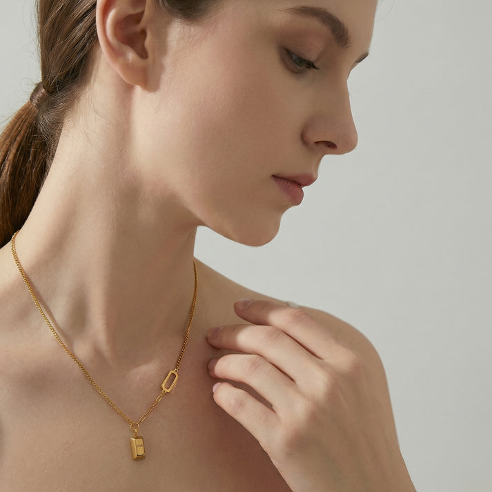 Prosperity Gold Bar Necklace